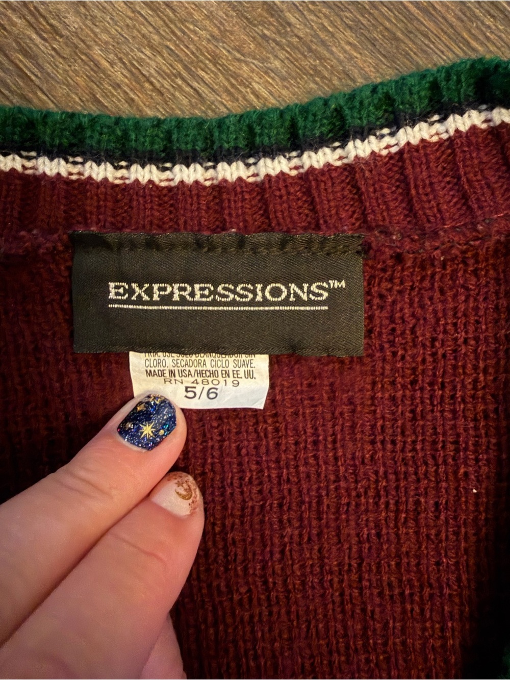 Vintage Expressions Youth Burgundy Soccer Fútbol Cardigan Size 5/6 Made In USA - Picture 2 of 7